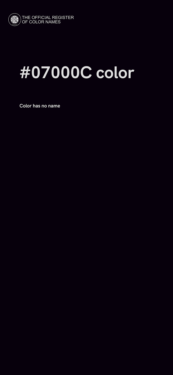 #07000C color image