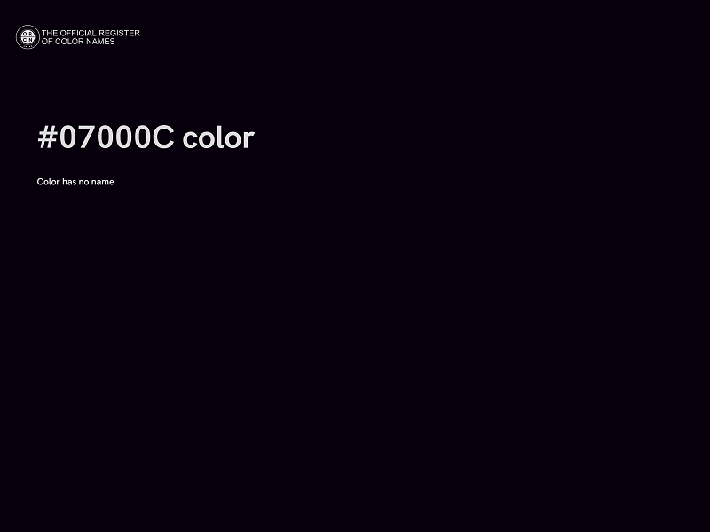 #07000C color image