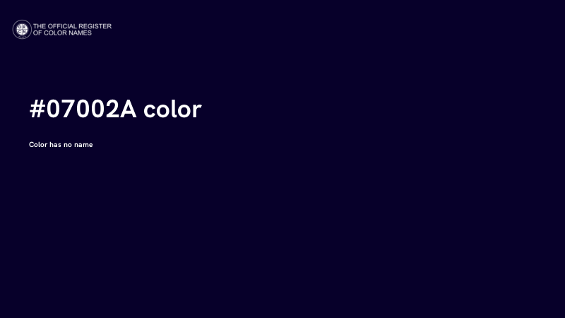 #07002A color image