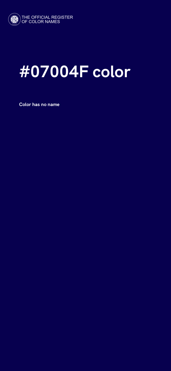 #07004F color image