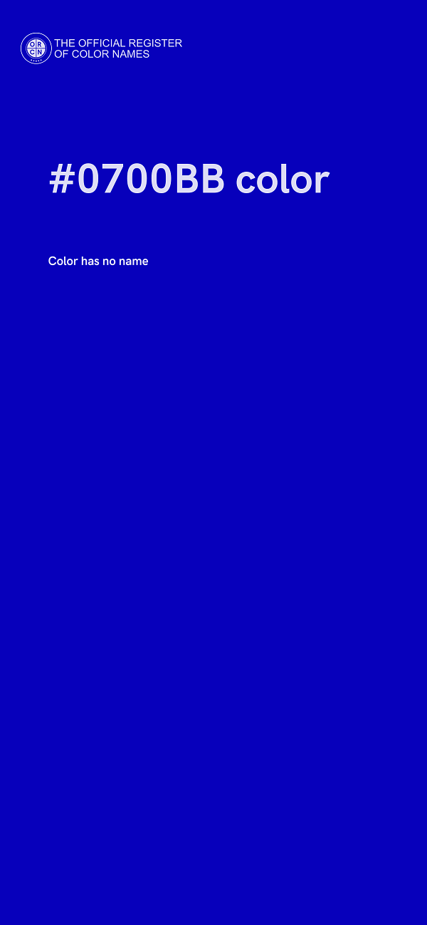 #0700BB color image