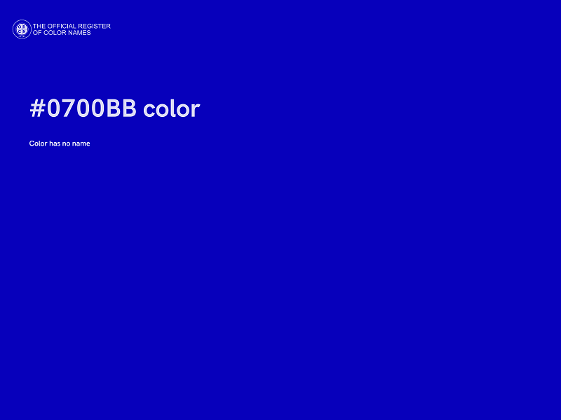 #0700BB color image