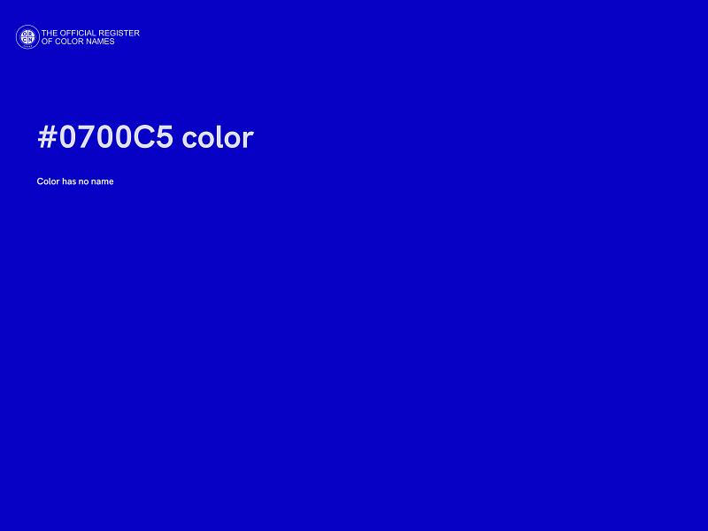 #0700C5 color image