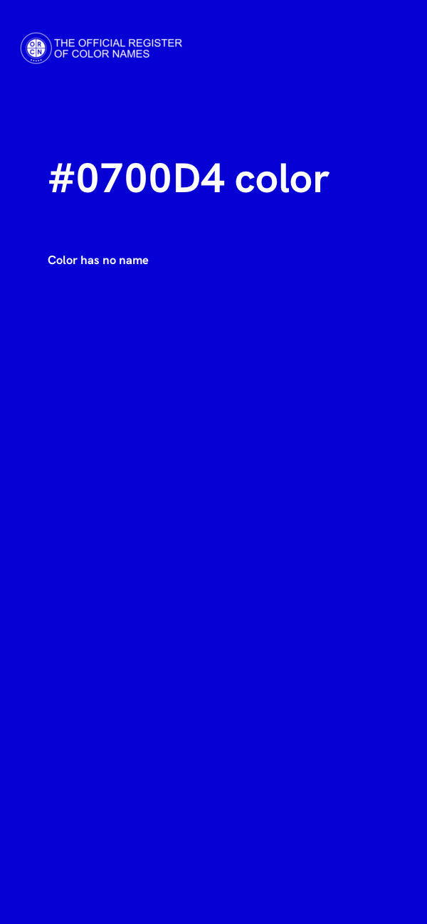 #0700D4 color image