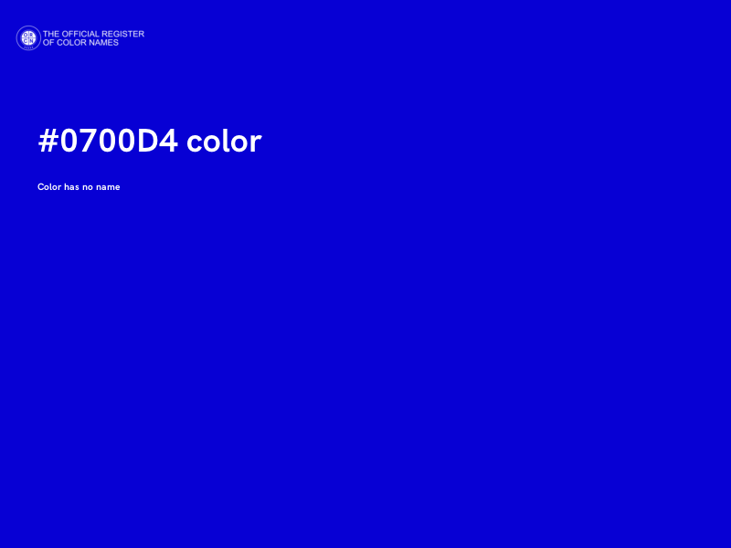 #0700D4 color image