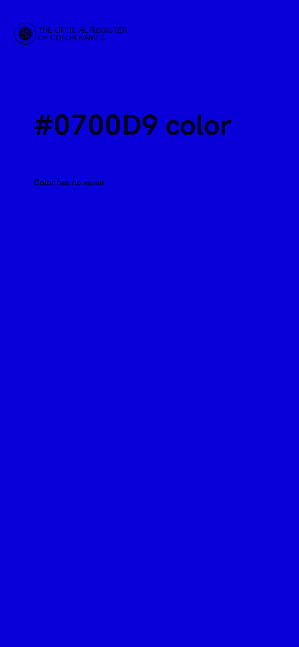 #0700D9 color image