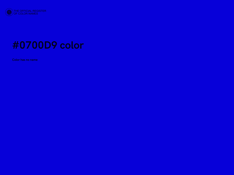 #0700D9 color image