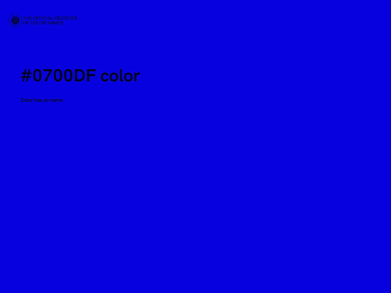 #0700DF color image