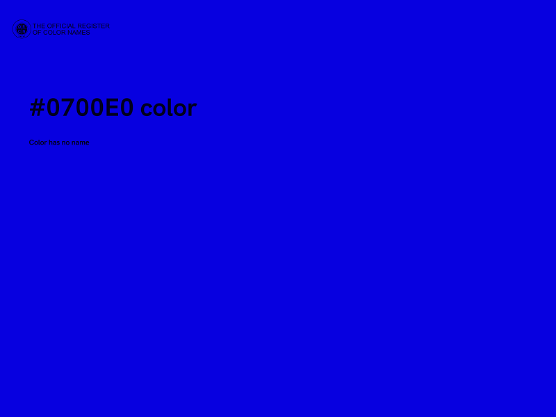 #0700E0 color image