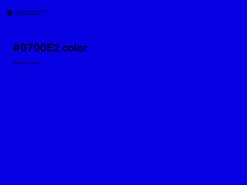 #0700E2 color image