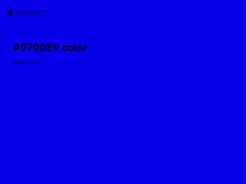 #0700E9 color image