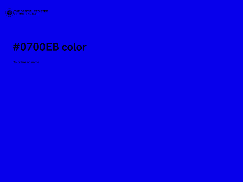 #0700EB color image