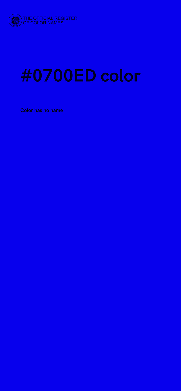 #0700ED color image