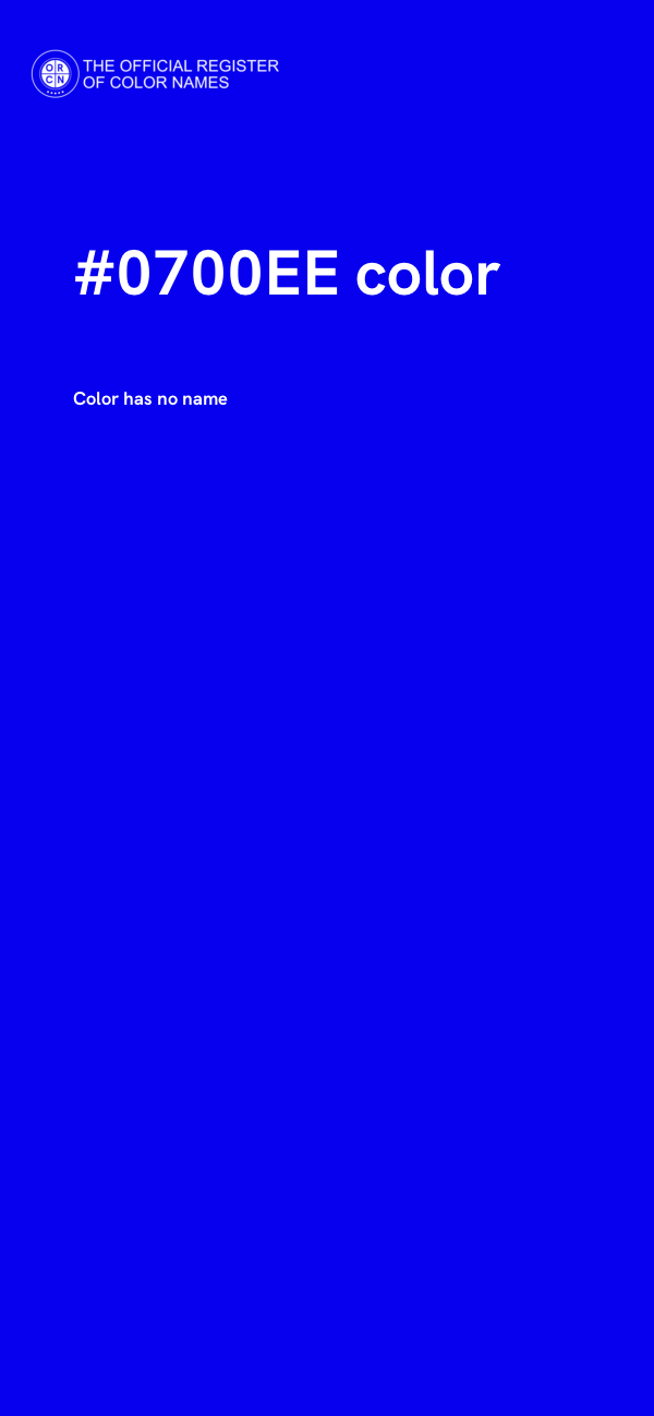 #0700EE color image