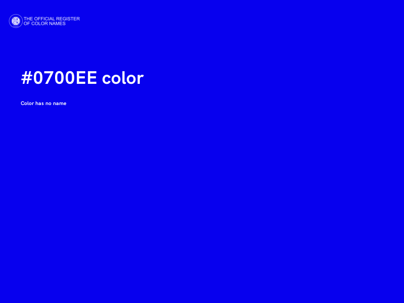#0700EE color image