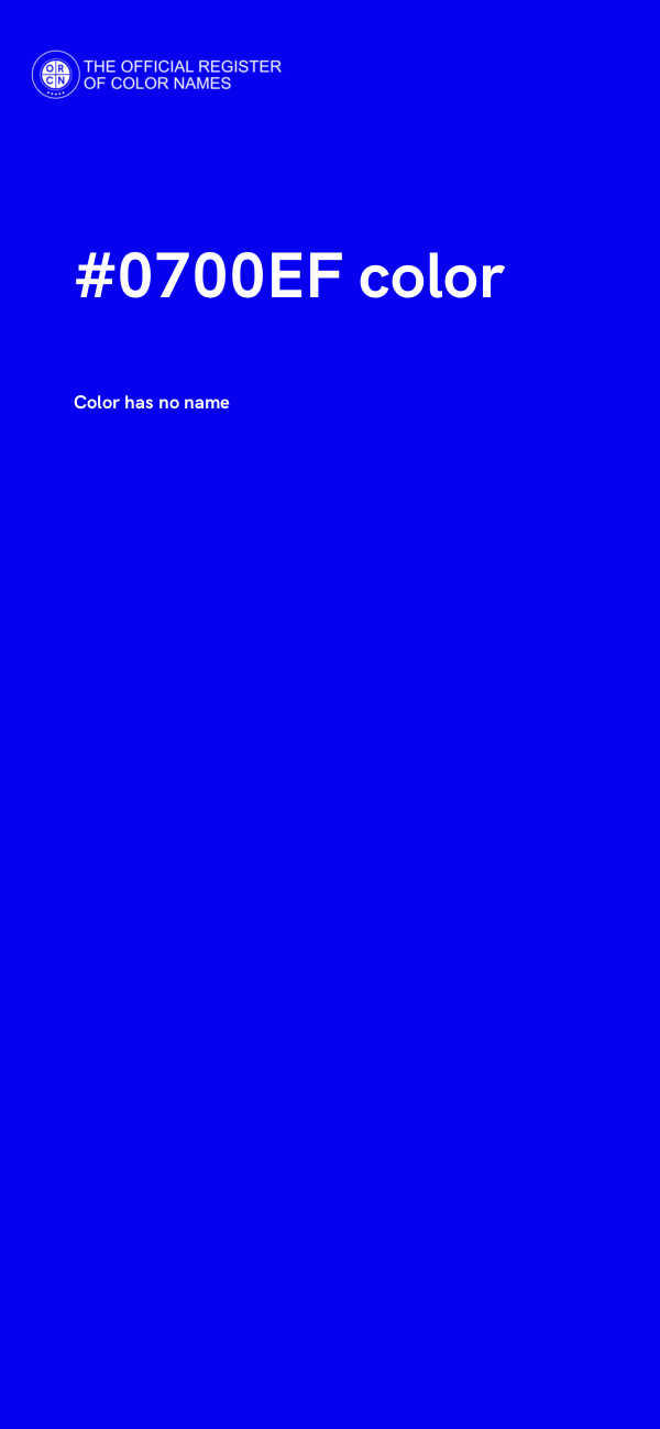 #0700EF color image