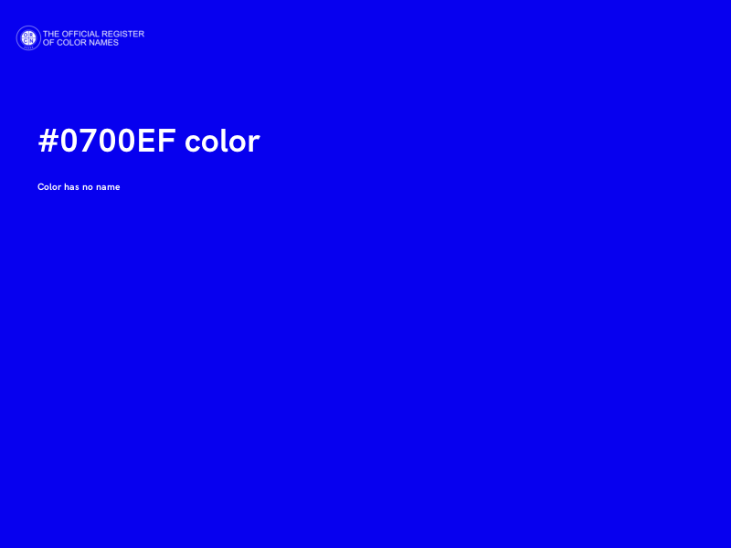 #0700EF color image