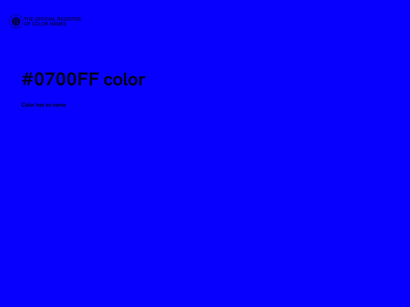 #0700FF color image