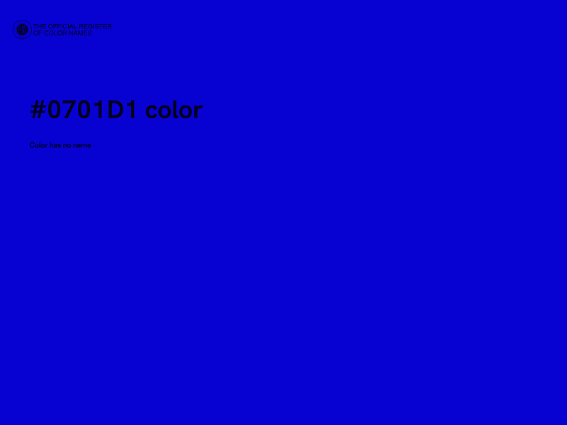 #0701D1 color image