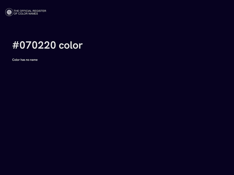 #070220 color image