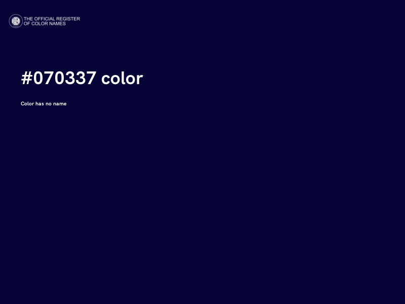 #070337 color image