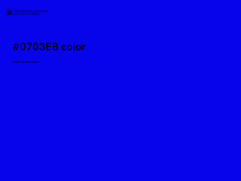 #0703EB color image