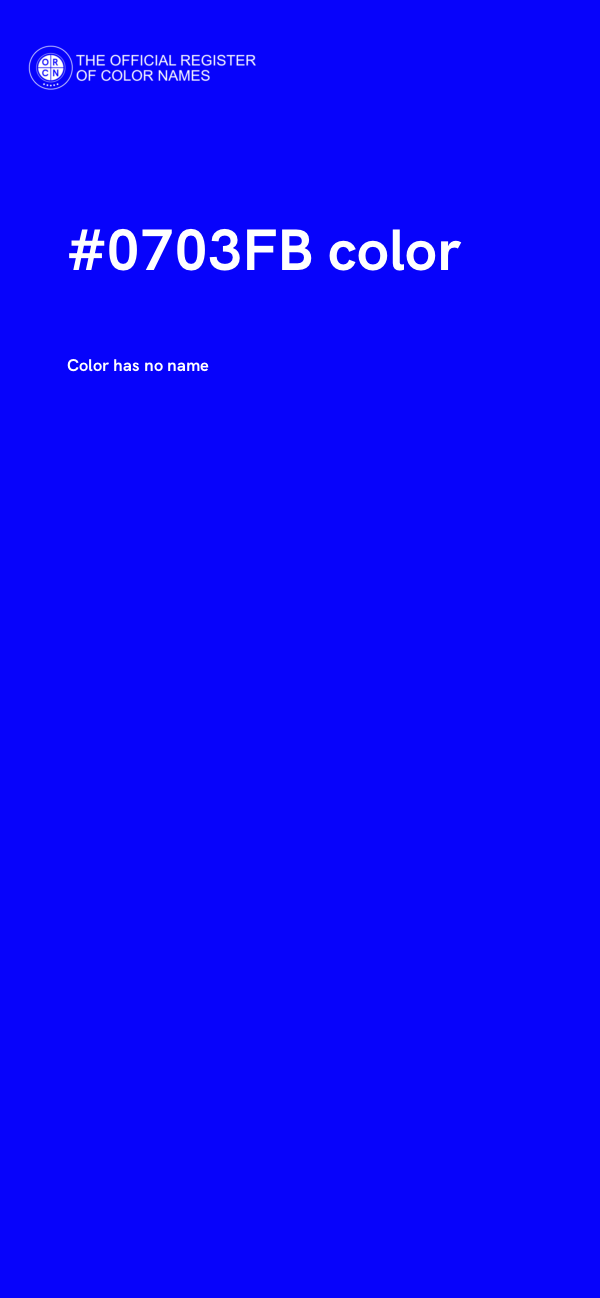 #0703FB color image