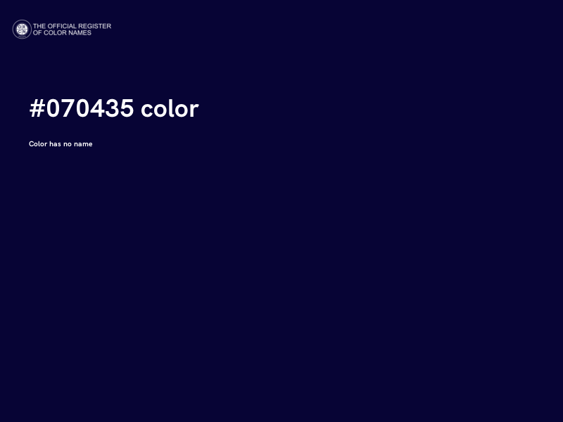 #070435 color image