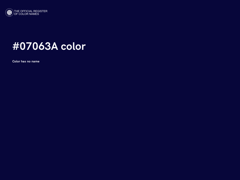 #07063A color image