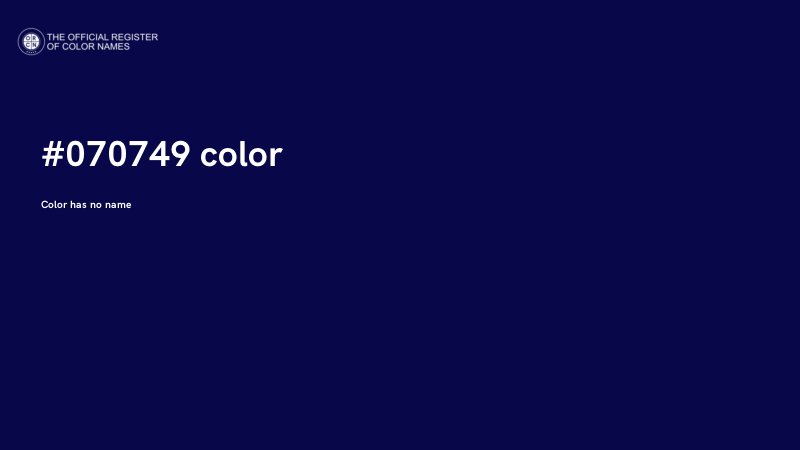 #070749 color image