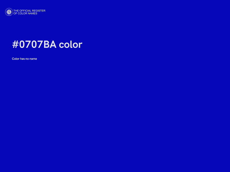 #0707BA color image