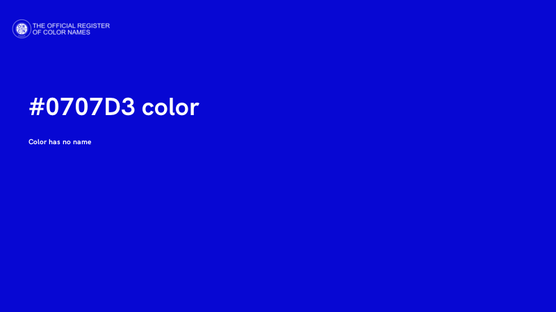 #0707D3 color image