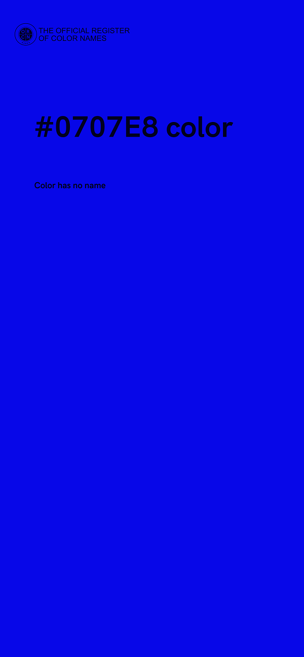 #0707E8 color image