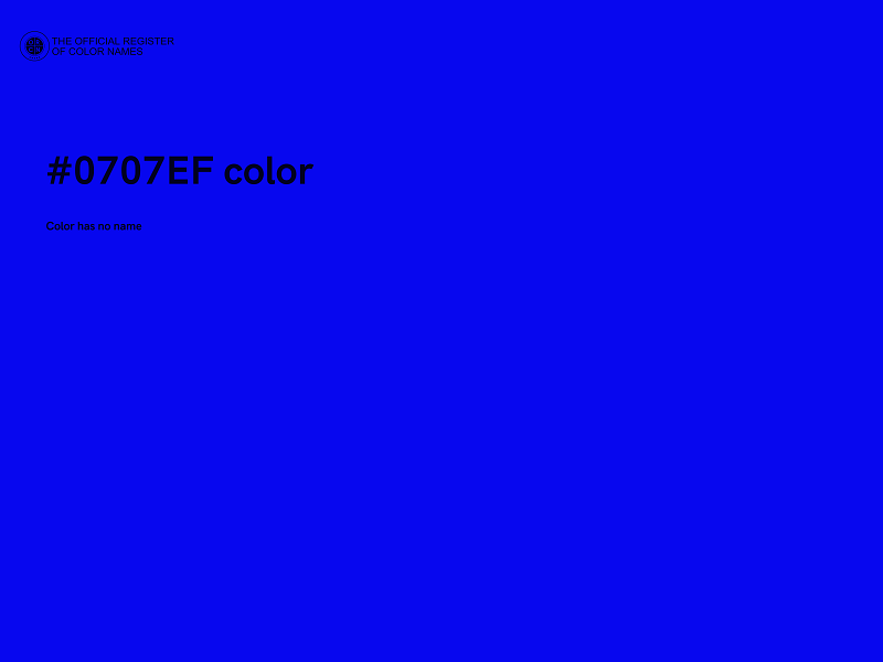 #0707EF color image