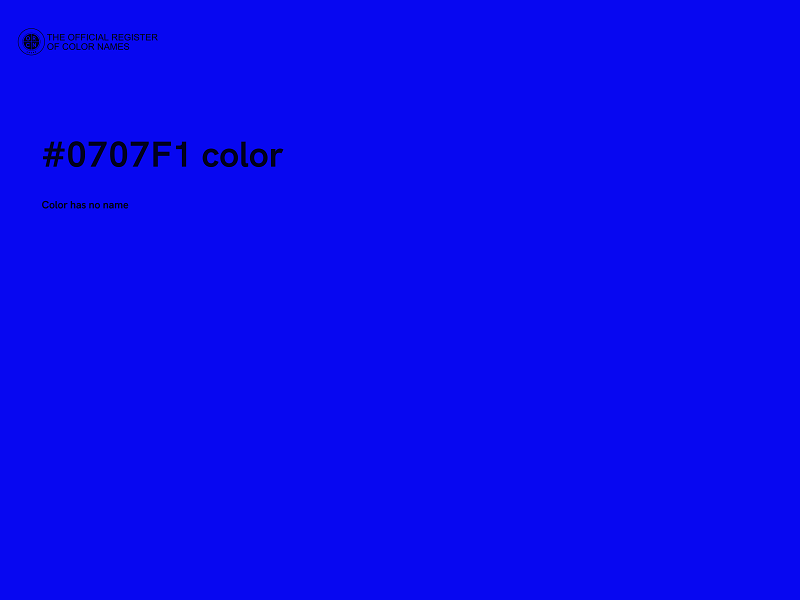 #0707F1 color image