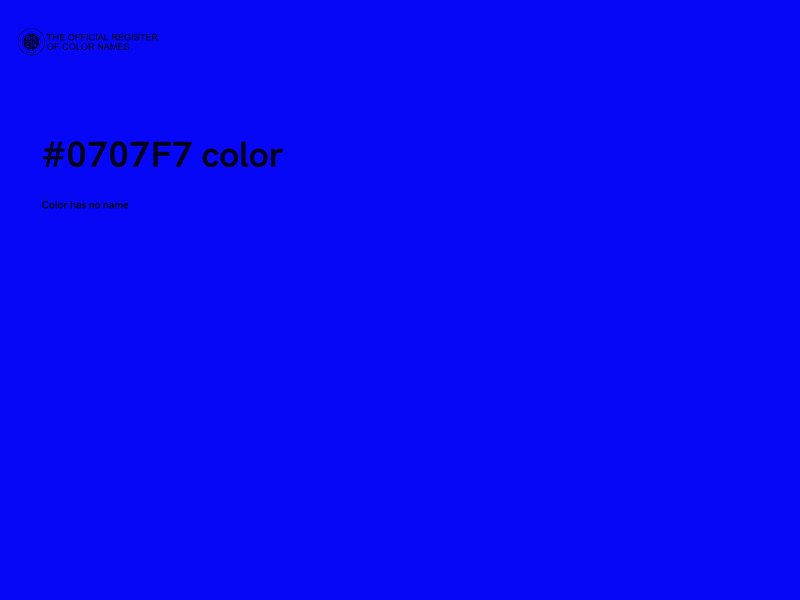 #0707F7 color image