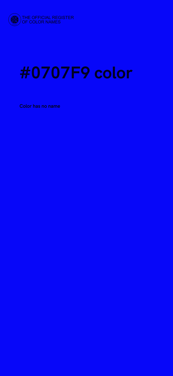 #0707F9 color image