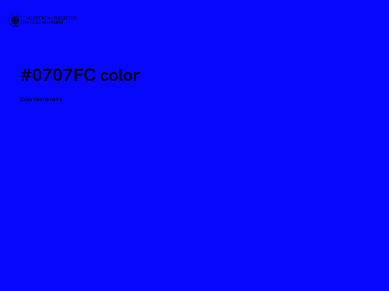 #0707FC color image