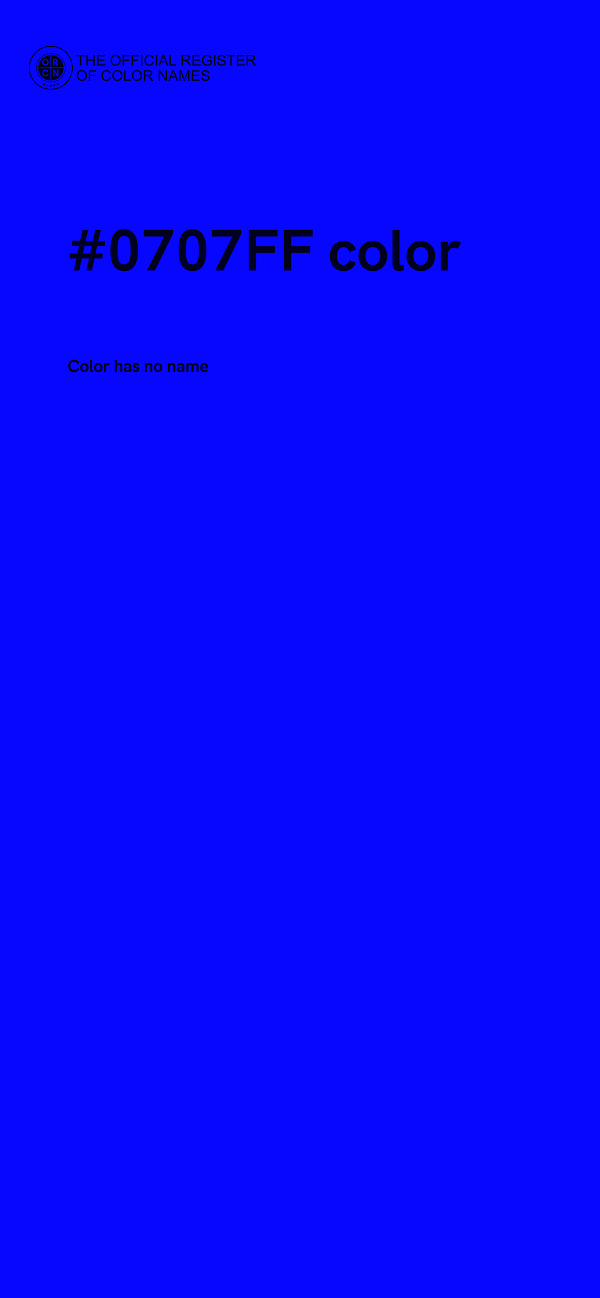 #0707FF color image