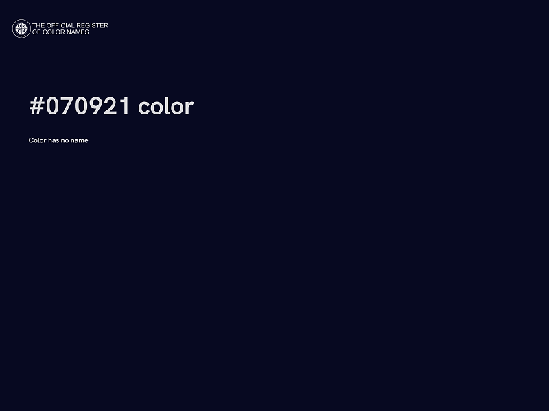 #070921 color image