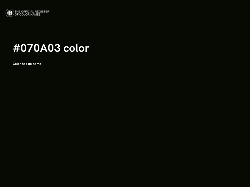 #070A03 color image