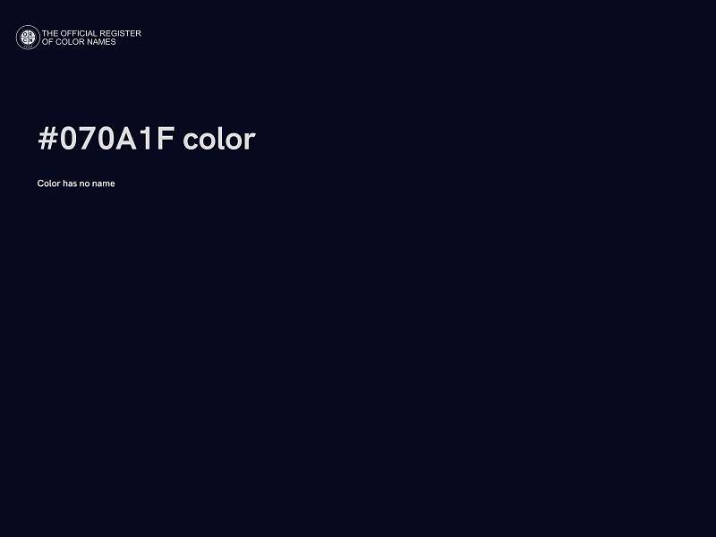#070A1F color image