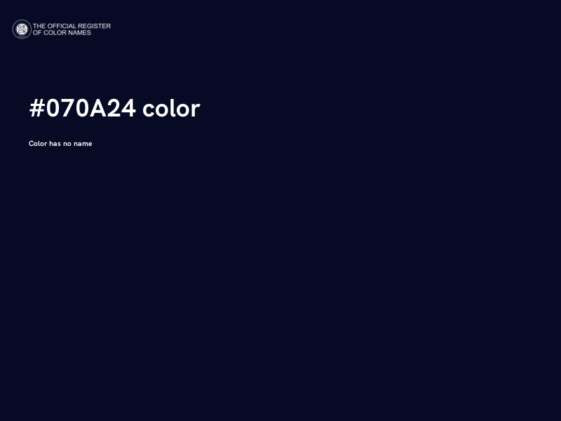 #070A24 color image