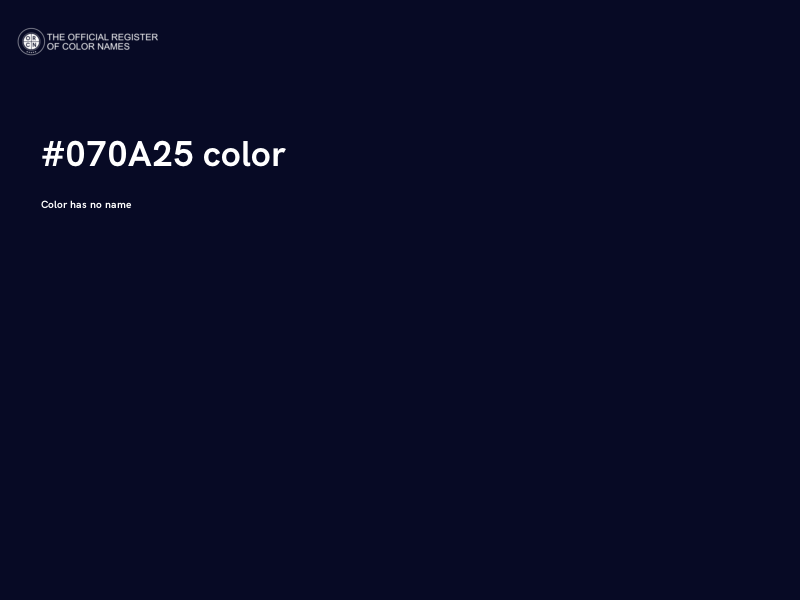 #070A25 color image