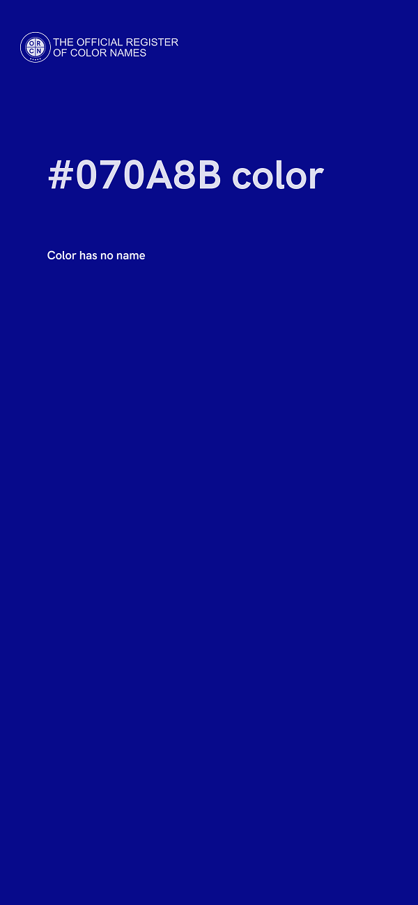 #070A8B color image