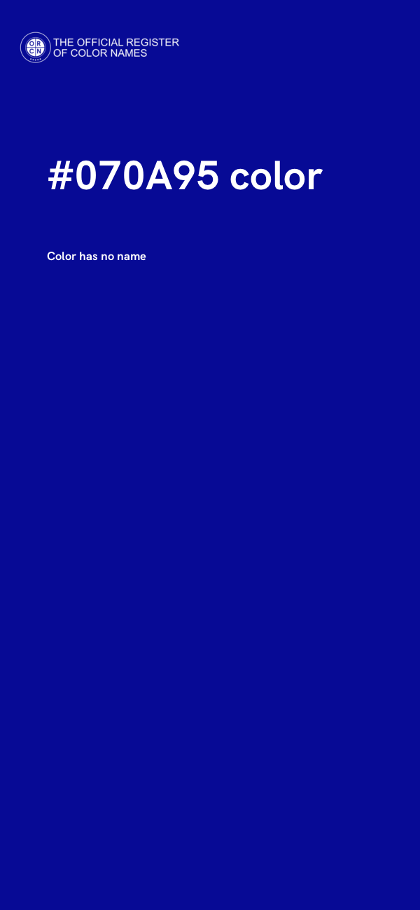#070A95 color image