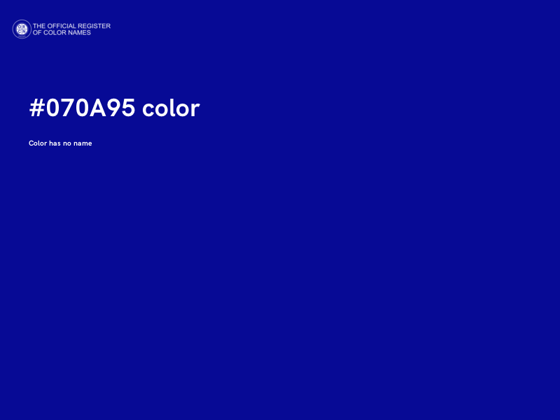 #070A95 color image