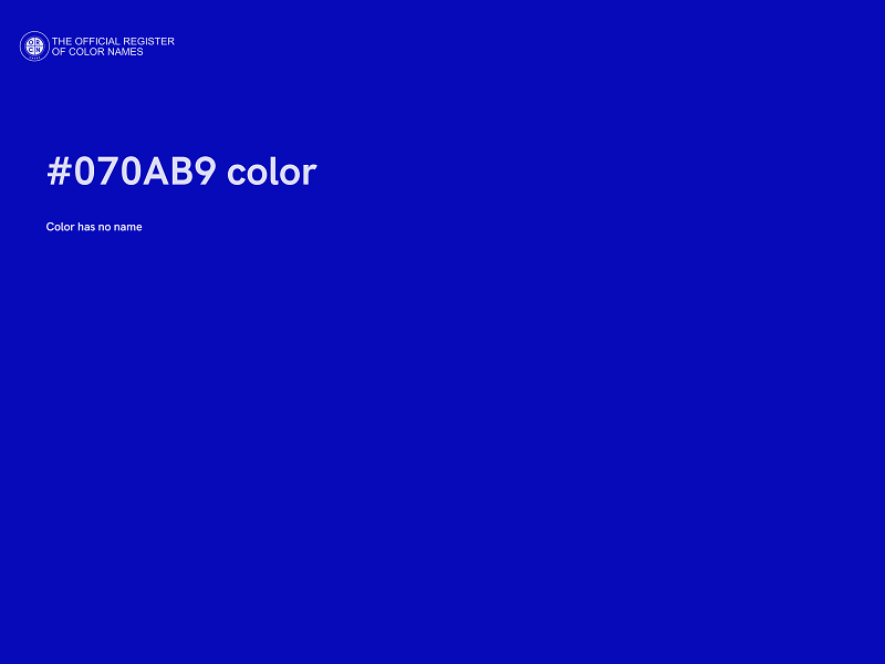 #070AB9 color image