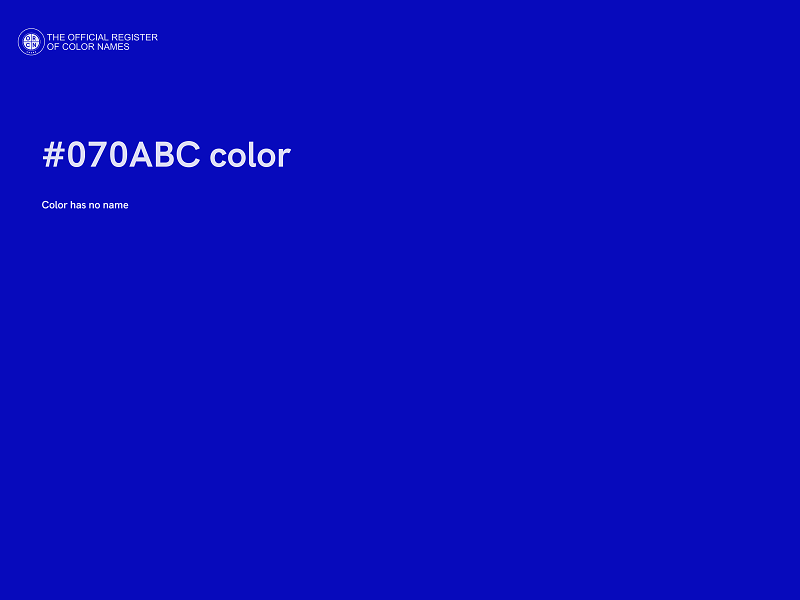 #070ABC color image