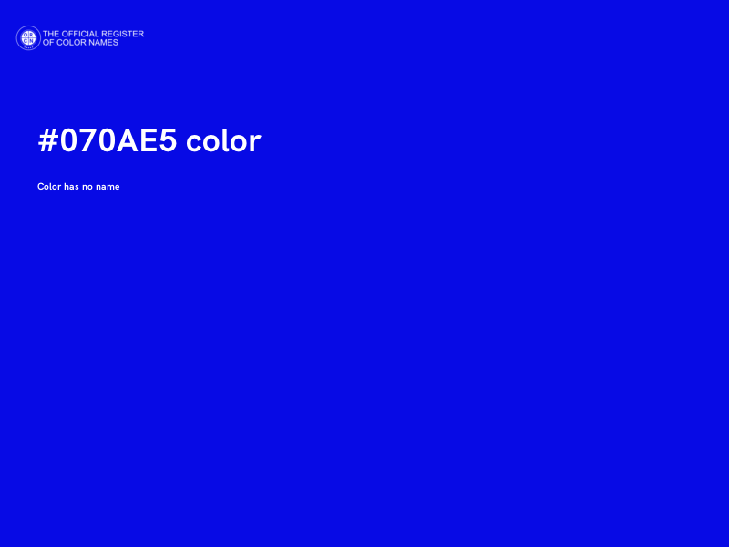 #070AE5 color image